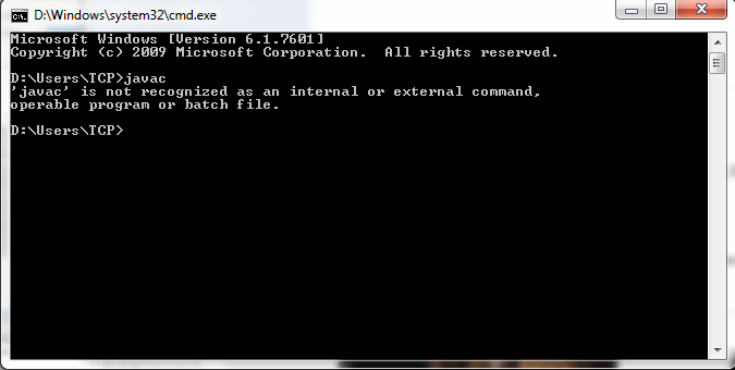 Solve javac is not recognized as an internal or external command Error