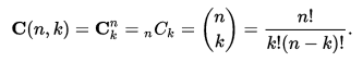 Combination Formula