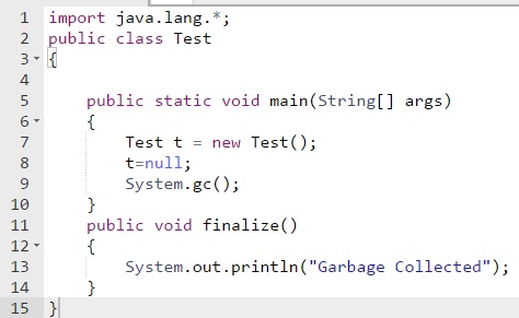 finalize() and gc() Methods