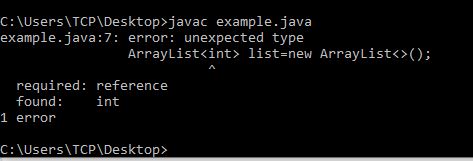 Solve Error insert "Dimensions" to complete ReferenceType in Java